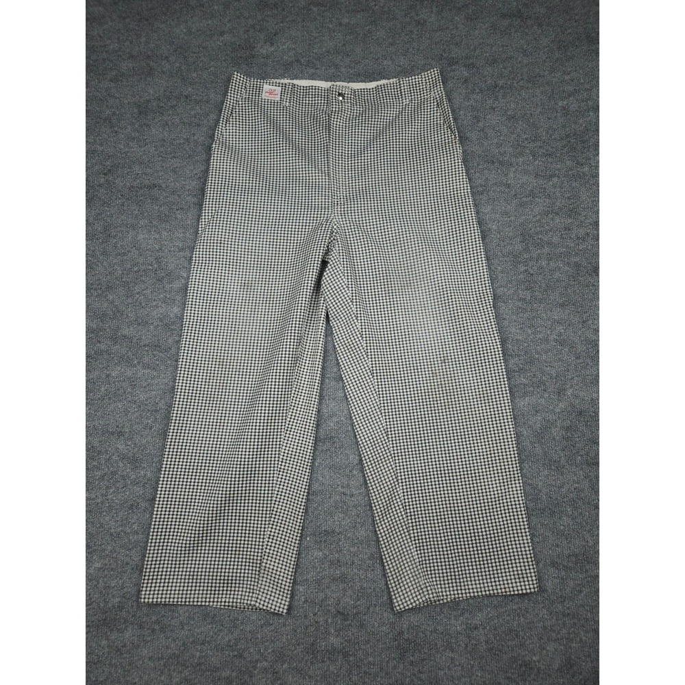 Vintage Penn-Prest Towncraft Pants Trousers 31 x 25 Check Crop Poly Blend 70's *